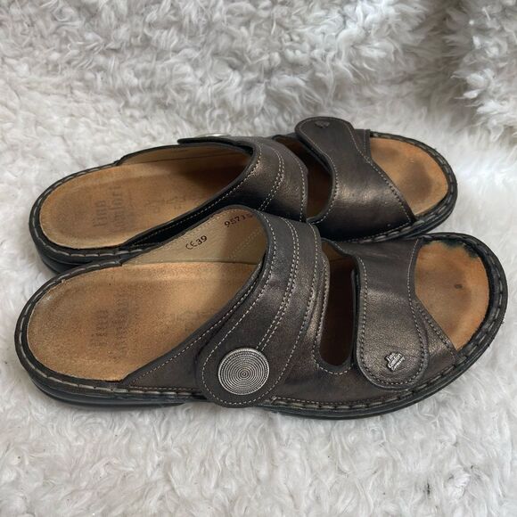 Finn Comfort bronze Leather Soft Footbed adjustable Velcro straps EUR SZ39 - Picture 4 of 9